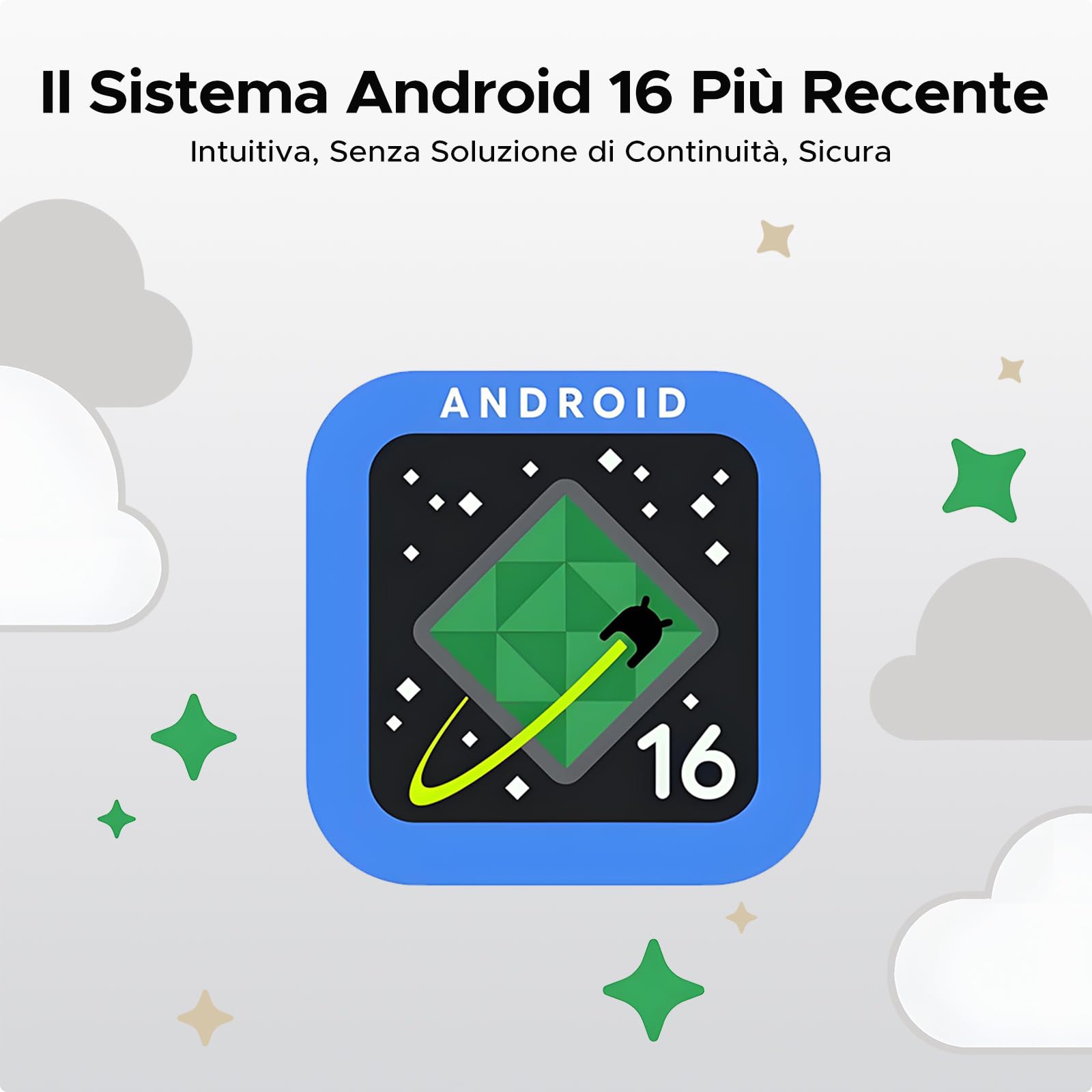 DOOGEE Tab A9 Android 16 Tablet 10 Pollici, Gemini AI Tablet in Offerta Gaming, 12GB RAM + 64GB ROM (TF 2TB), 6580mAh Batteria, 5G WiFi, 1280 * 800 IPS, 5MP+8MP, Unisoc T310 Quad Core/OTG/Face Unlock