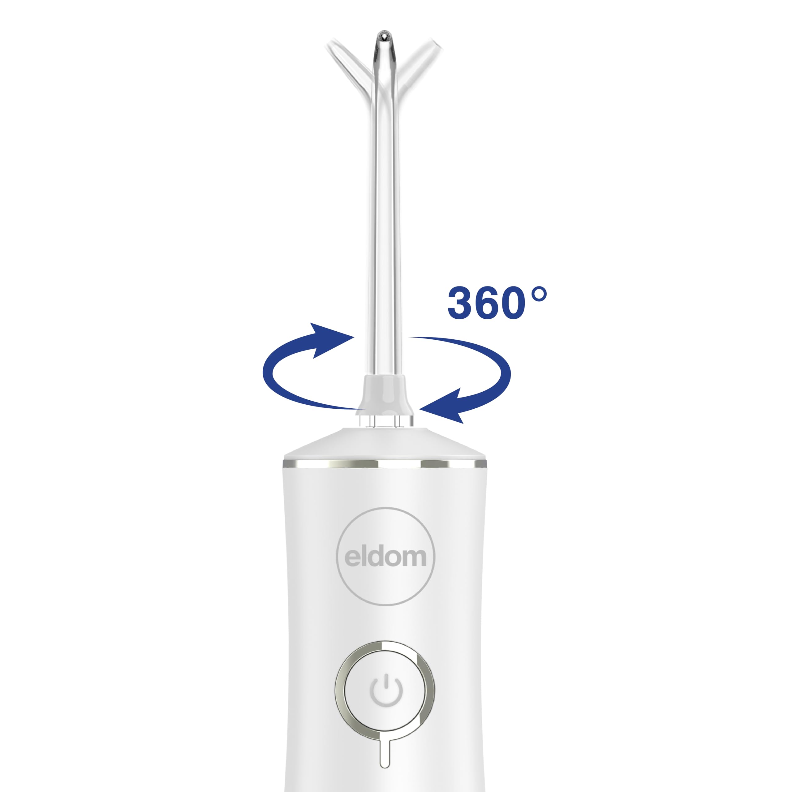 Irrigatore orale senza fili con 4 modalità, 160 PSI, serbatoio da 230 ml, 5 ugelli, IPX7 impermeabile, ricaricabile tramite USB, per spazi interdentali e parentesi graffe, RY200B Eldom
