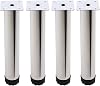 Badem10 Adjustable Furniture Sofa Base Sofa Metal Support Riser Leg 25cm Chrome Legs 4PCS