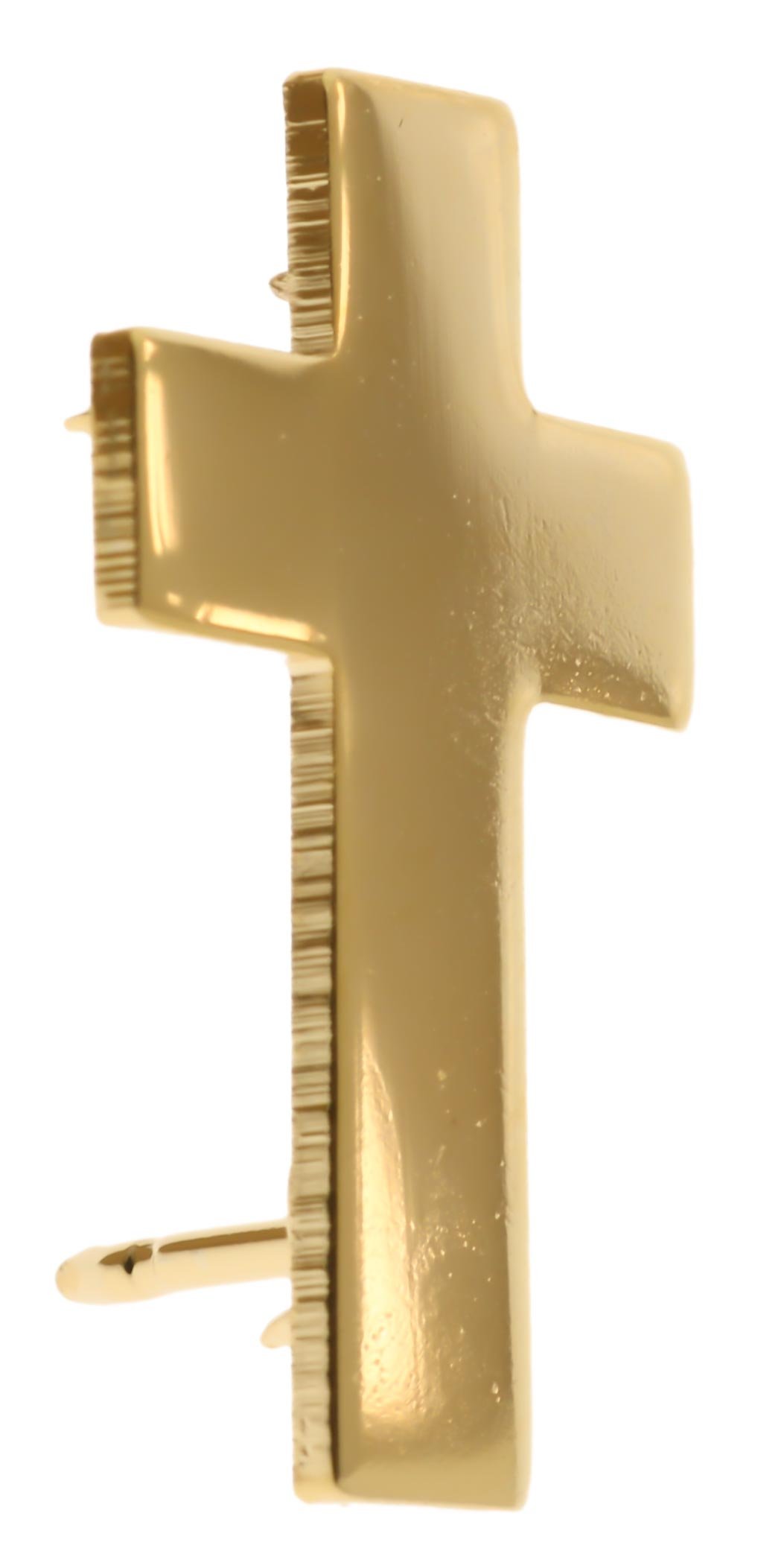 Christian Cross Yellow Gold Plated 1 inch hat Lapel pin HON14098 F4D34Q