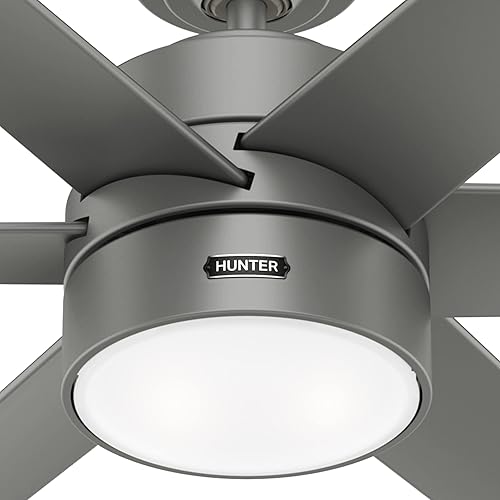 Miniatura 28 de Hunter Fan Company 59624 Solaria Ventilador de techo, 60, acabado negro mate Acabados en negro mate,Acabado plateado mate.