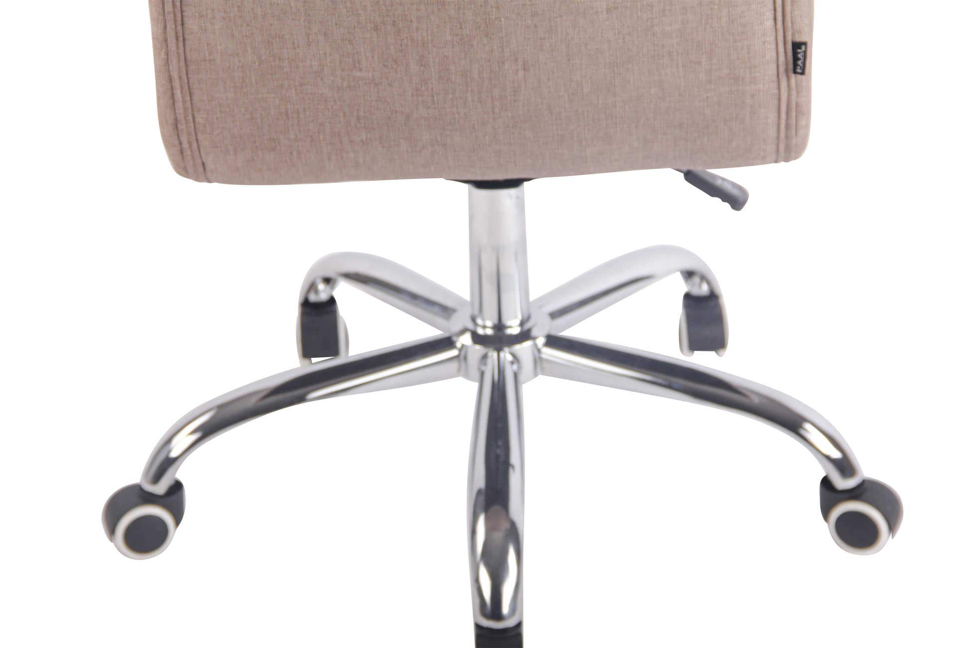 CLP Fauteuil de Bureau Deli Tissu - Chaise de Bureau Réglable en Hauteur et Pivotante - Dossier Haut et Accoudoir - Couleur :, Couleur:Taupe