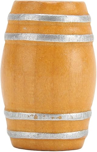 Miniatura 9 de Barril de cerveza de madera en miniatura, simulación 1:12 con textura ligera, delicada, 5 piezas de barril de vino en miniatura para casa de muñecas