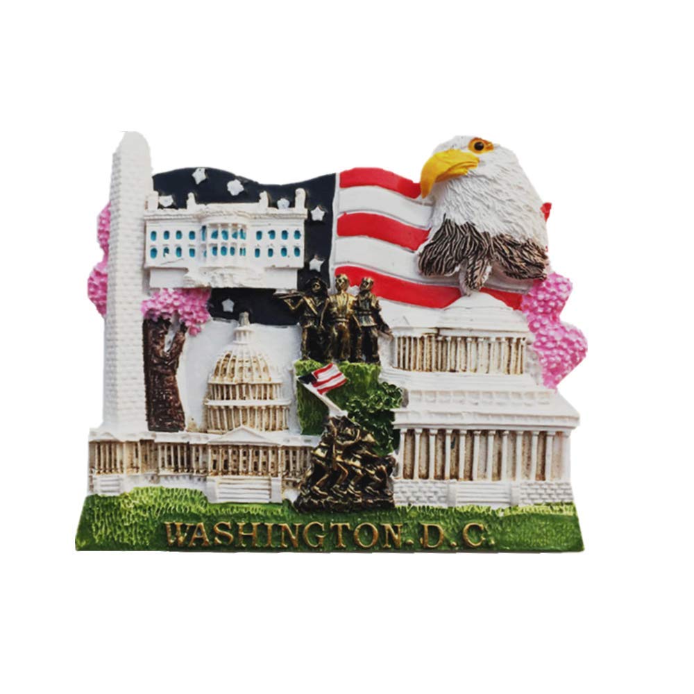 3D Washington DC USA America Fridge Magnet Souvenir Gift Magnetic Sticker Collection