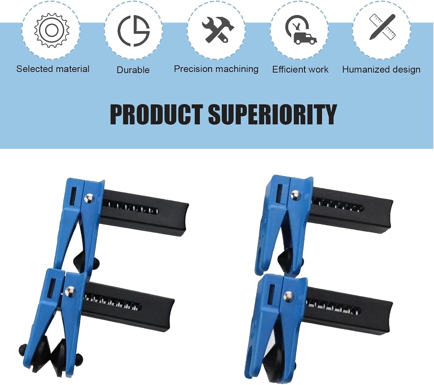 4 PCS Car Brake Line Clamp, Brake Oil Line Plug Tool, Brake Oil Line Guard, Universal for Most Cars (Blue)