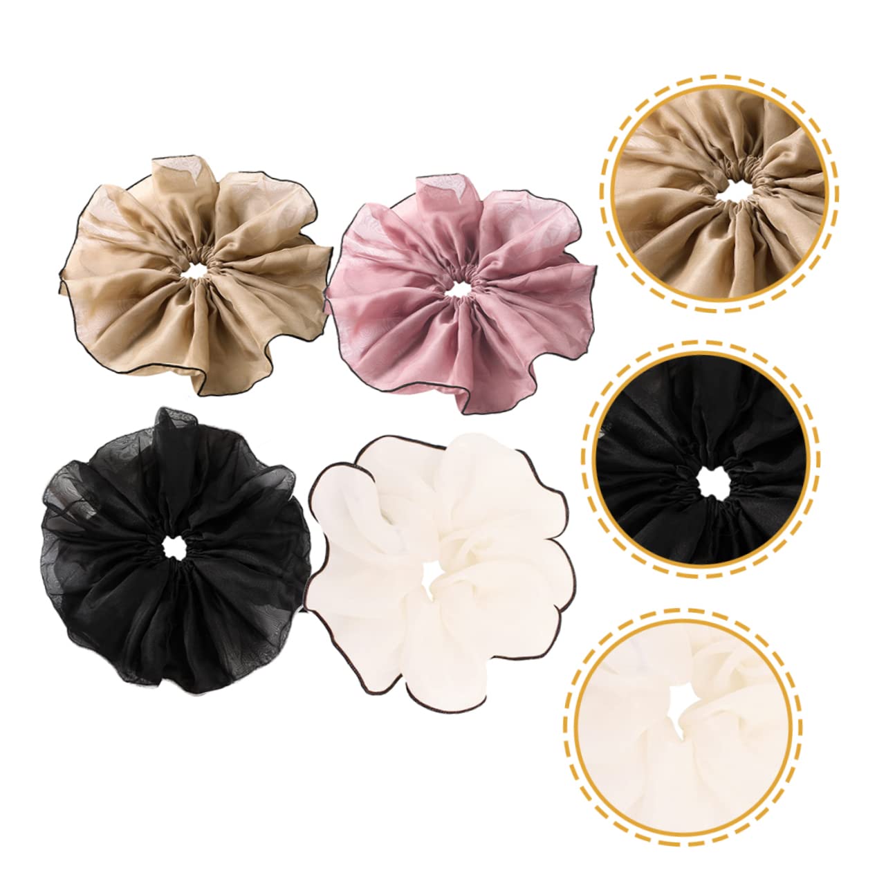 Beavorty 16piezas Scrunchies De Gran Para Mujer Coleteros De Pelo Elásticos Neutros Para Peinados De Fiesta y