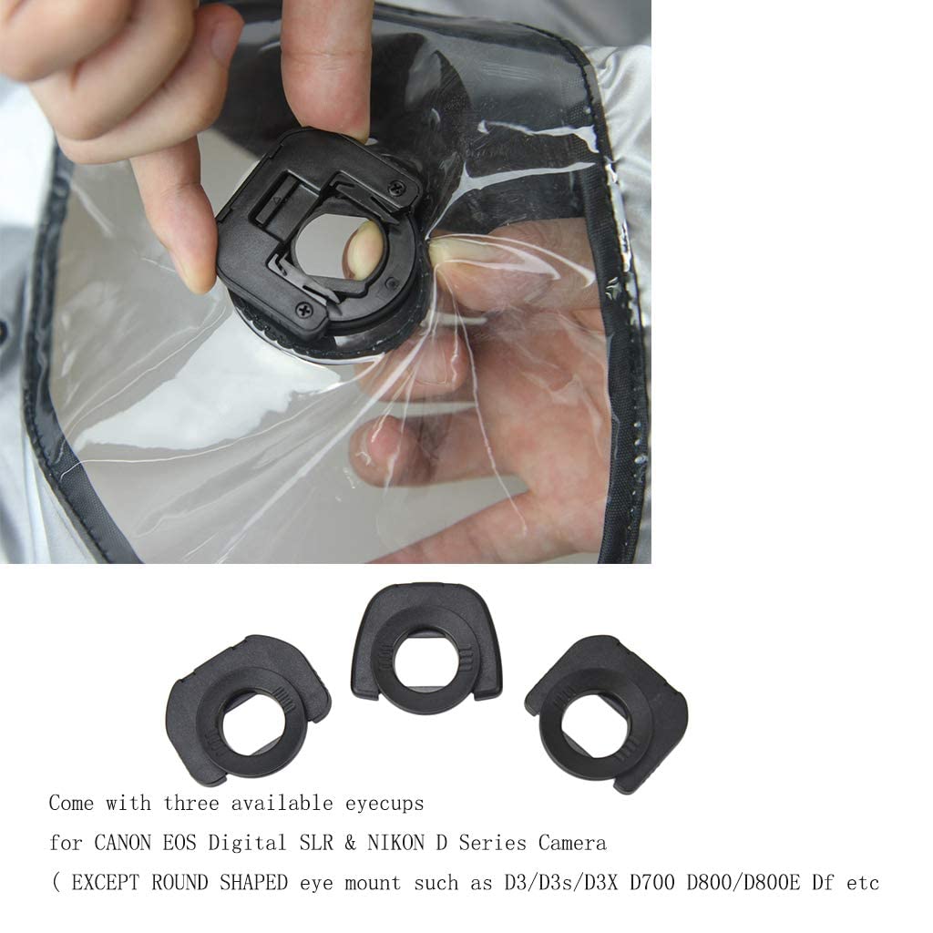 Protezione antipioggia in nylon per tutte le fotocamere Canon EOS Digital SLR e Nikon serie D Nikon D750 D600 D7500 D7000 D5600 D5500 D3500 D90 D80 Canon 700D 650D 600D 550D 1500D 1200D 30D