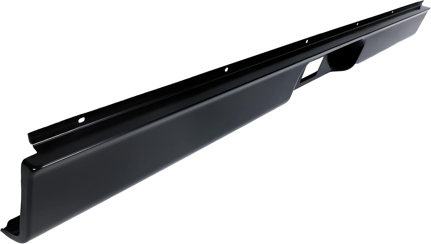 KUAFU Rear Bumper Roll Pan Compatible with 1973-1987 Chevy Chevrolet C/K 10 20 30 Pickup w/License Plate LED Light Fit Fleetside/Styleside Bed Steel Electrophoresis Not fit Stepside