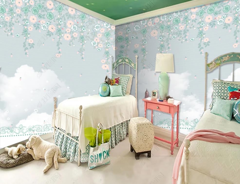 Papier peint intisse fleurs de vigne premium pour decoration murale de chambre