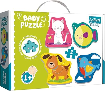 Trefl 36074 Animals 2 Teile, 4 Sets, Baby Classic, fur Kinder ab 1 Jahr Puzzle