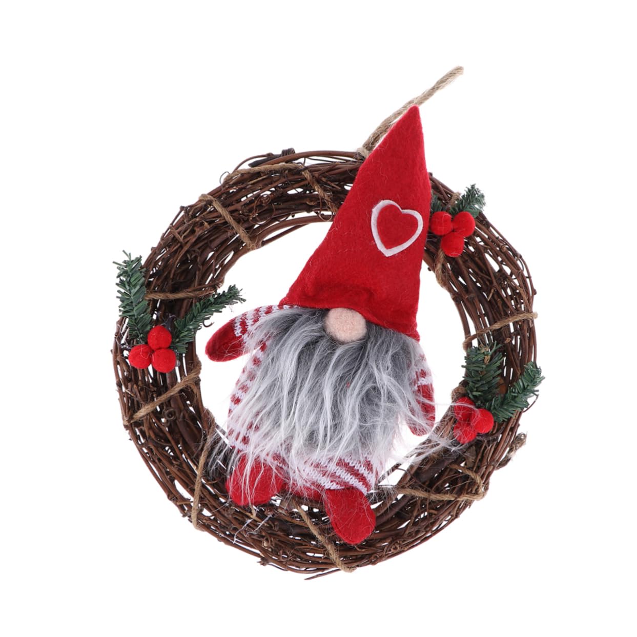 Couronne de Noël Rouge de porte : guirlande festive pour maison