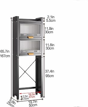 Adjustable Washing Machine Cabinet with 3 Shelves Telescopic Storage Rack Bathroom Organizer for Washer & Toilet Metal Washing Machine ShelfBlack