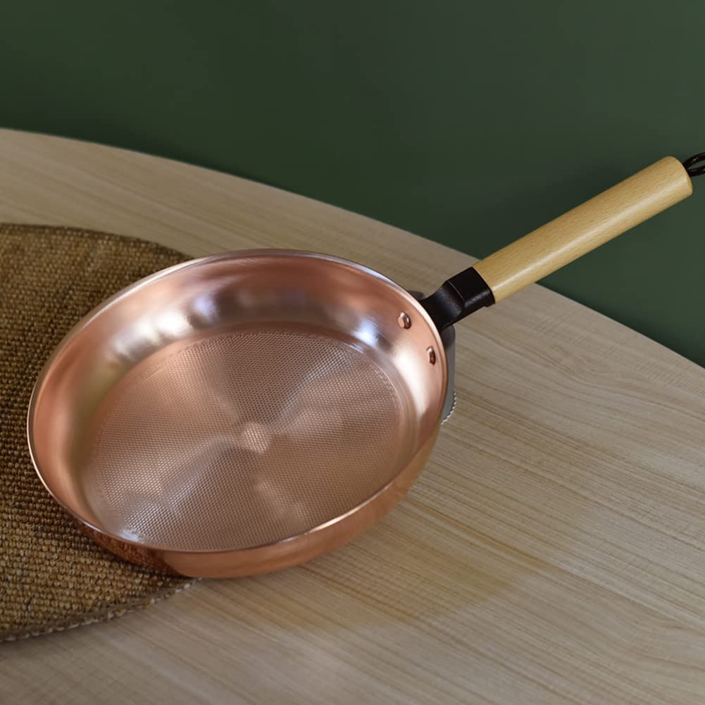 Amazon｜銅フライパン ロングハンドル銅鍋 純粋な手作りの銅の鍋 片手 