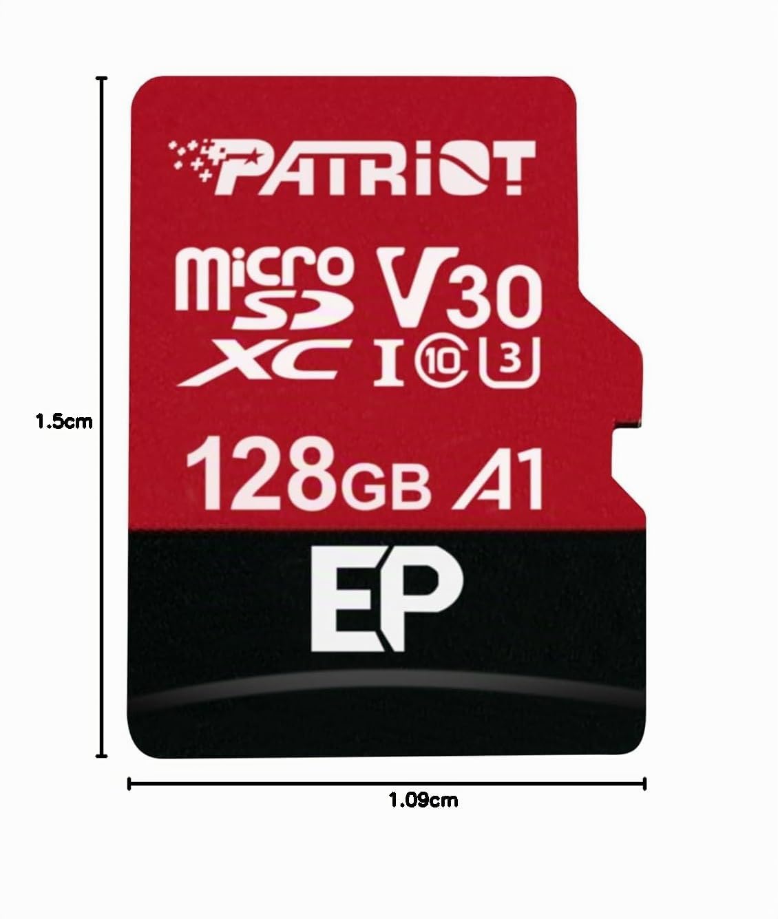 Patriot Memory Carte Mémoire MicroSDXC EP Series A1 V30 128 Go jusqu'á 90Mo/Sec PEF128GEP31MCX