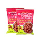 Trader Joe's Rolled Corn Tortilla Chips - Chili & Lime Flavored - Gluten Free - NET WT. 9Oz (255g) - Pack of 2 Bags