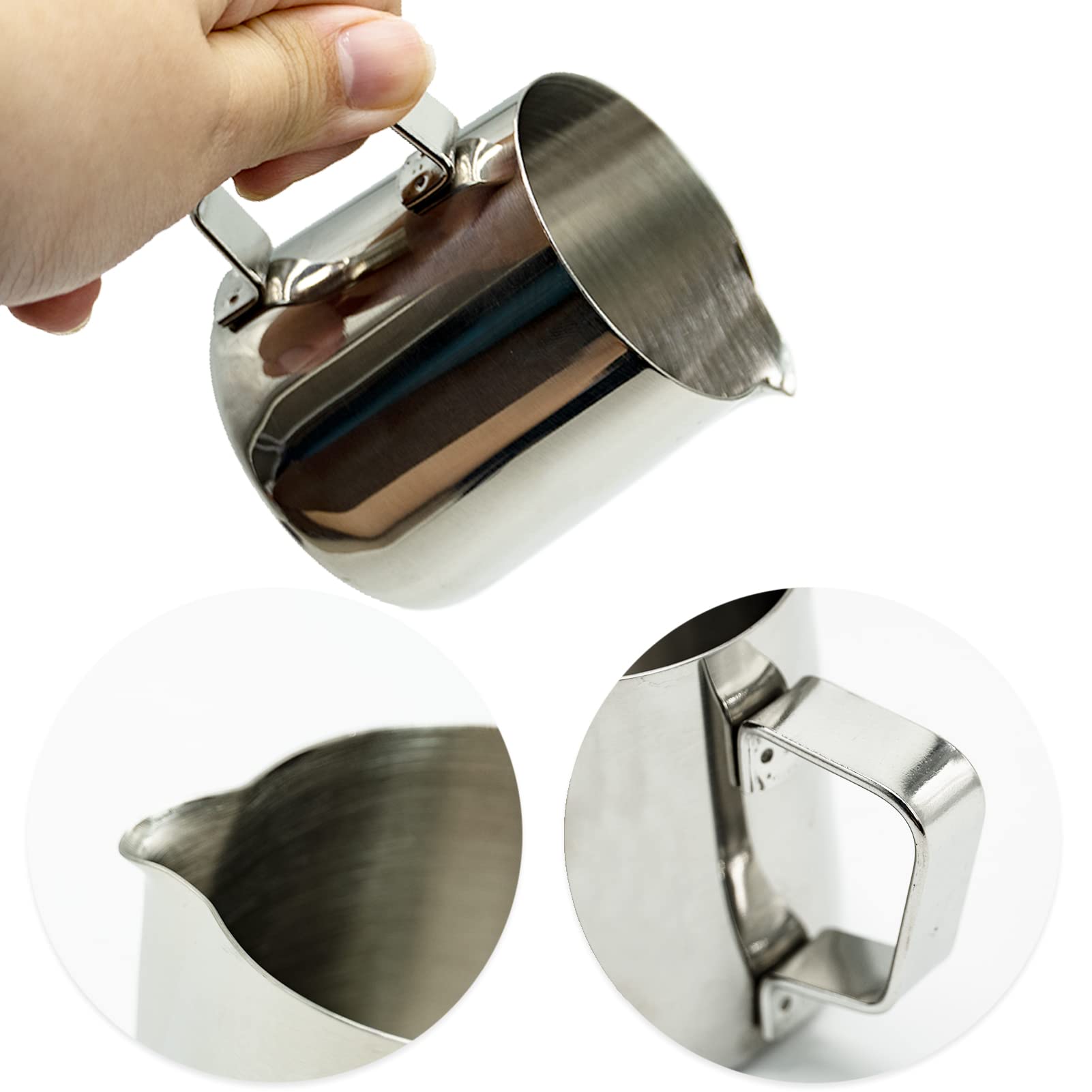 Jayruit Milchkännchen Edelstahl - Milchaufschäumer 60ml Für Latte & Cappuccino