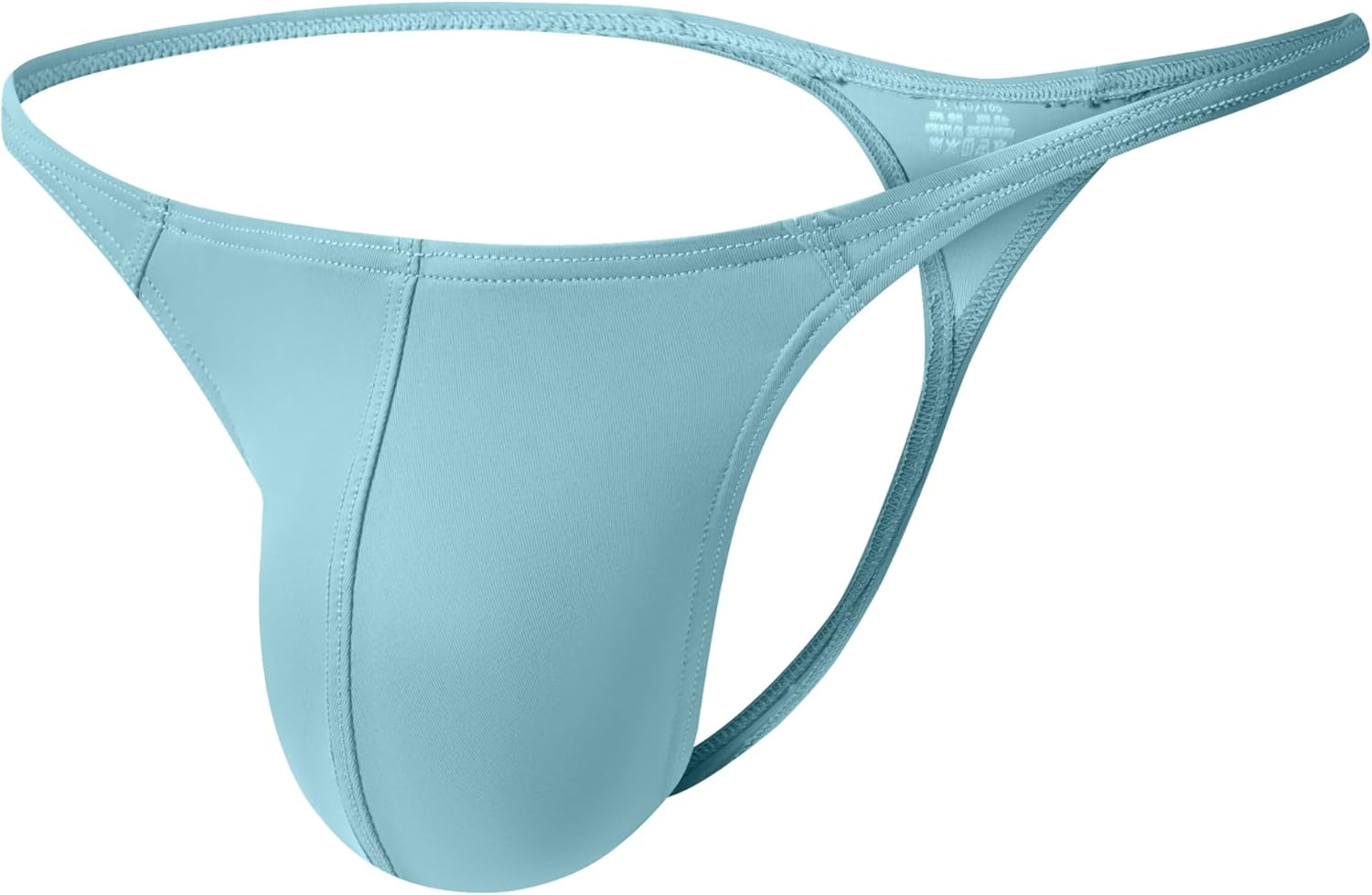 Men's Nylon Thongs - Seamless T-Back, Sexy Low Rise Briefs, G-String Bulge Pouch Underwear Black - Image 4