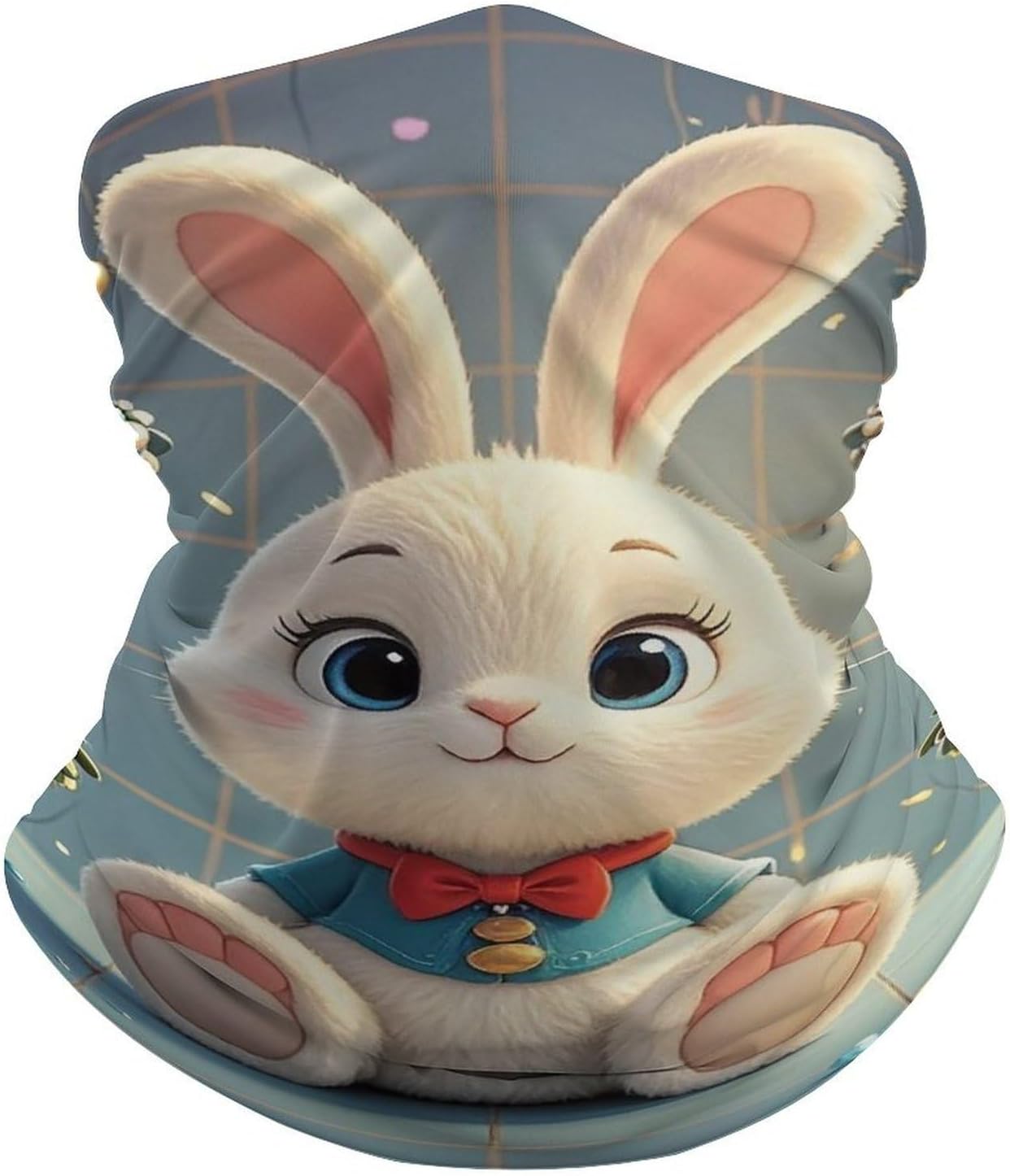 Summer Face Mask UV Protection Neck Gaiter Cute Cartoon Rabbit image 2