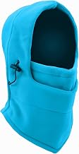Balaclava Face Mask, 3-Way Fleece, Cold Protection, Neck Warmer, Unisex, Hood Warmer, Skiing, Snowboarding, Balaclava, Adjustable Cord, 13 Colors, One Size Fits Most, For Winter, Motorcycling