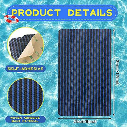 Pool Safety Cover Patch Kit Blue Mesh Self Adhesive Repair Kit Pool Cover Saver Patch( 6 Pcs, 8 X 12 Inch ) (Blue) #TOP2