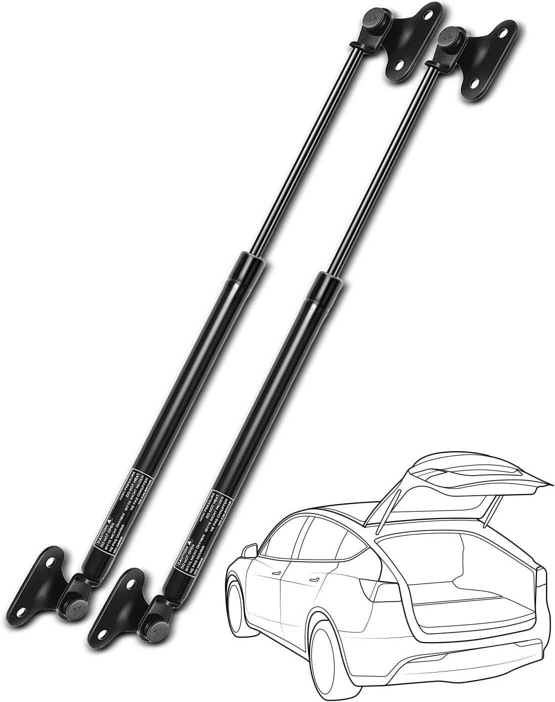 Set of 2 Tailgate Trunk Lift Support Liftgate Shock Struts for Toyota Land Cruiser 1991-1997 Lexus LX450 1996-1997, with Mounting Brackets