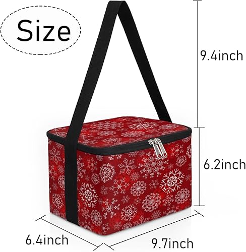 Miniatura 7 de Classic The Christmas Theme Insulated Lunch Bag Women Reusable Lunch Tote Square Meal Bag for Adults Men Cooler Lunch Box for Work Travel Picnic Food