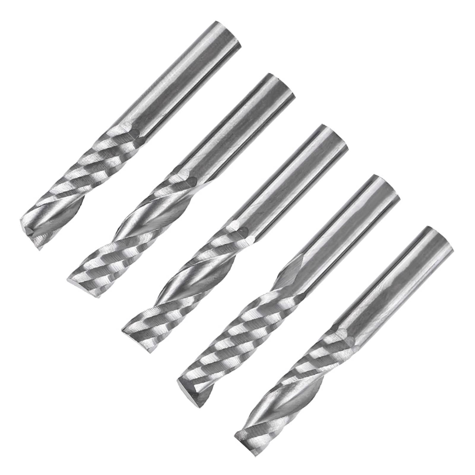 5 szt. 6 mm frezy walcowe z węglika wolframu pojedynczy flet spiralne frezy frezujące frezy CNC