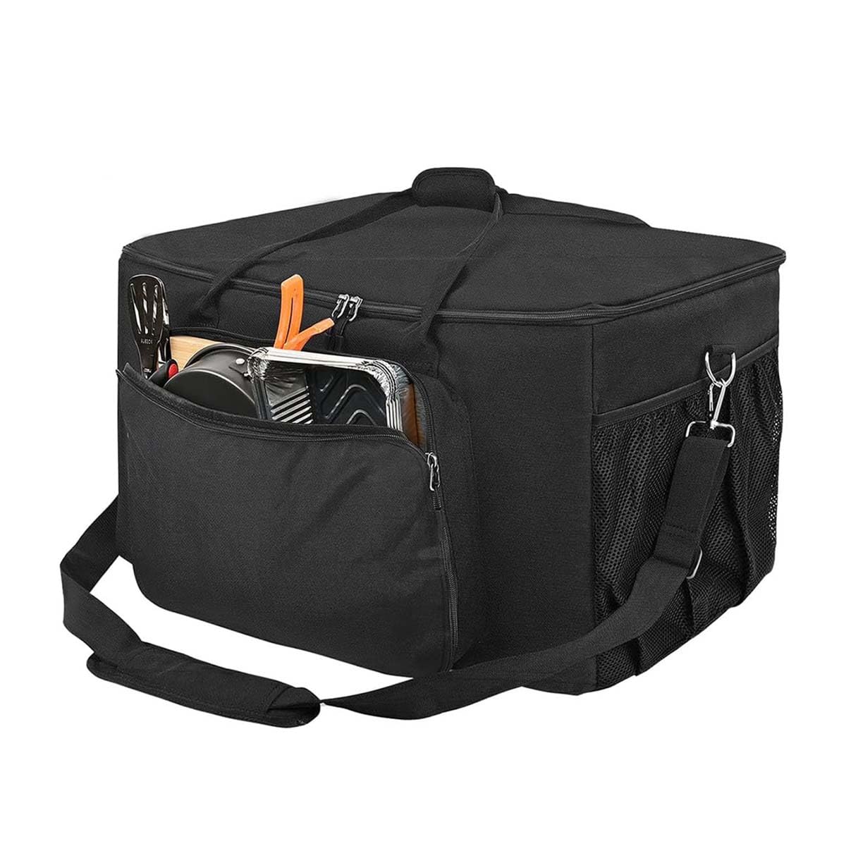 Tragetasche für Ninja Pizzaofen OO100 Serie, wasserabweisend, gepolsterte Tragetasche mit mehreren Taschen und Schultergurten, Schwarz