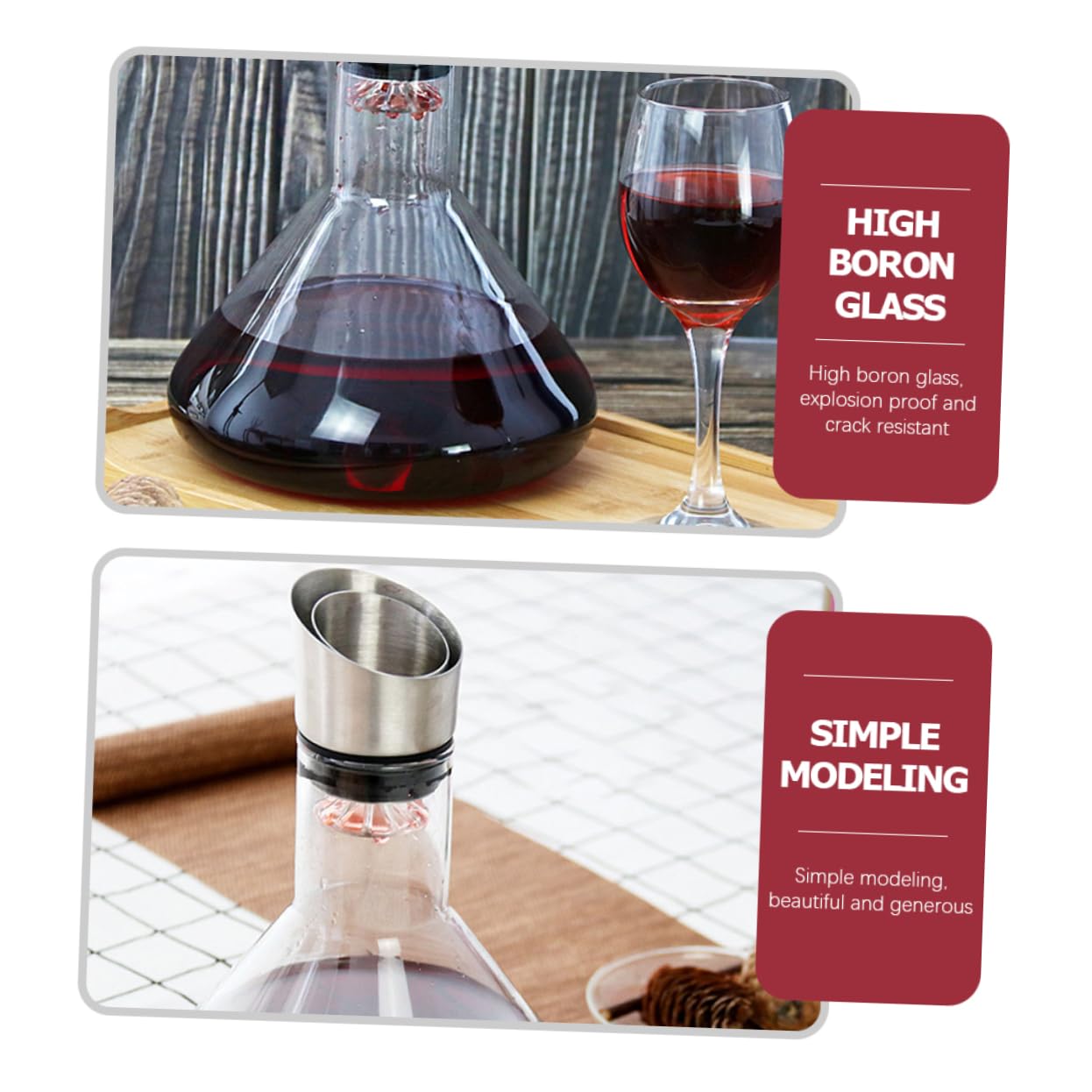 Cabilock jarra decantador de vino soplado a mano cristal dispensador de vino útil dispensador de vino tinto claro botella de vino Vidrio licorera dispensador de agua