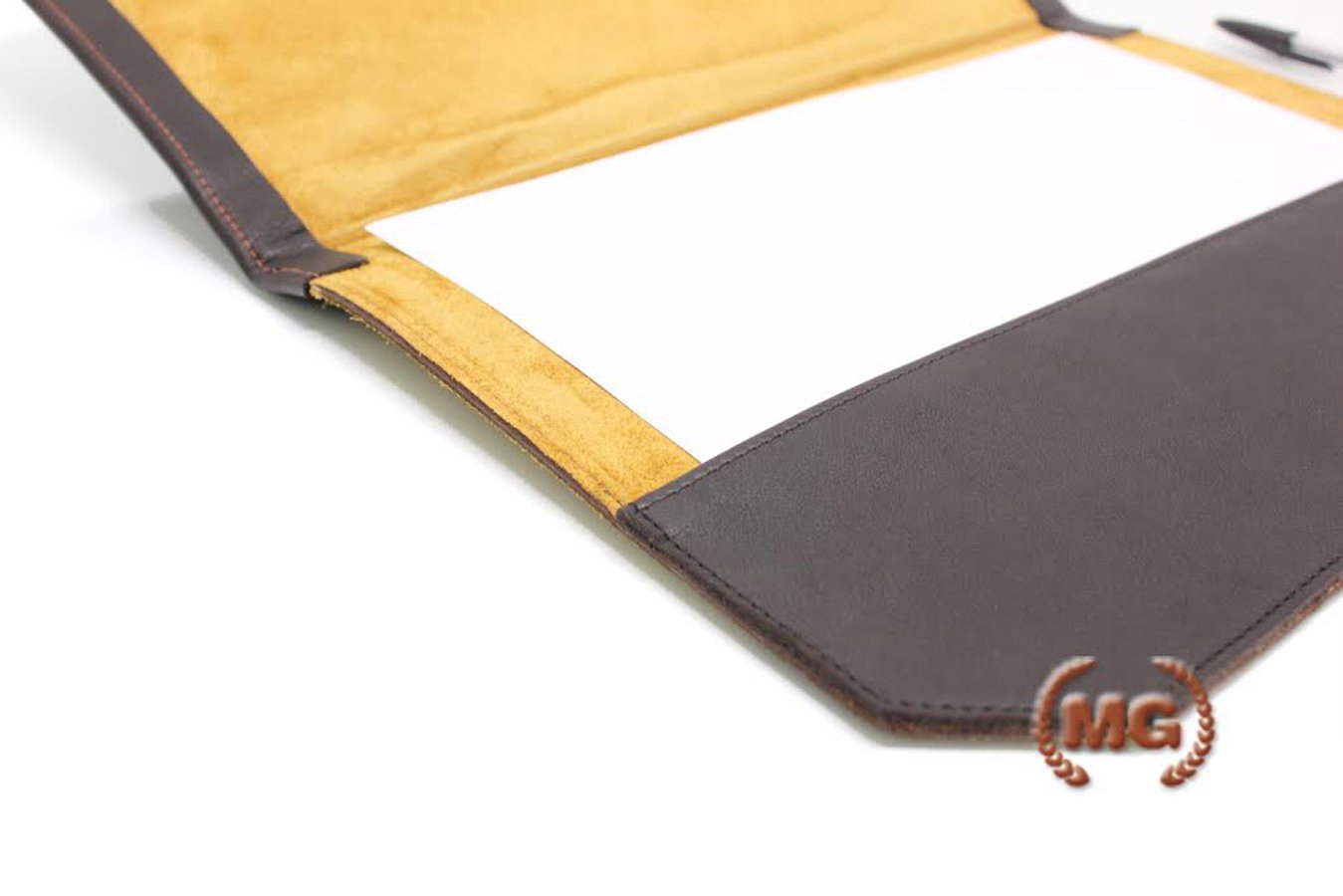Sottomano in pelle per ufficio Idea regalo laurea, avvocati, Dimensione: Piccolo, Colore: Cognac, Impuntura: Tono su tono