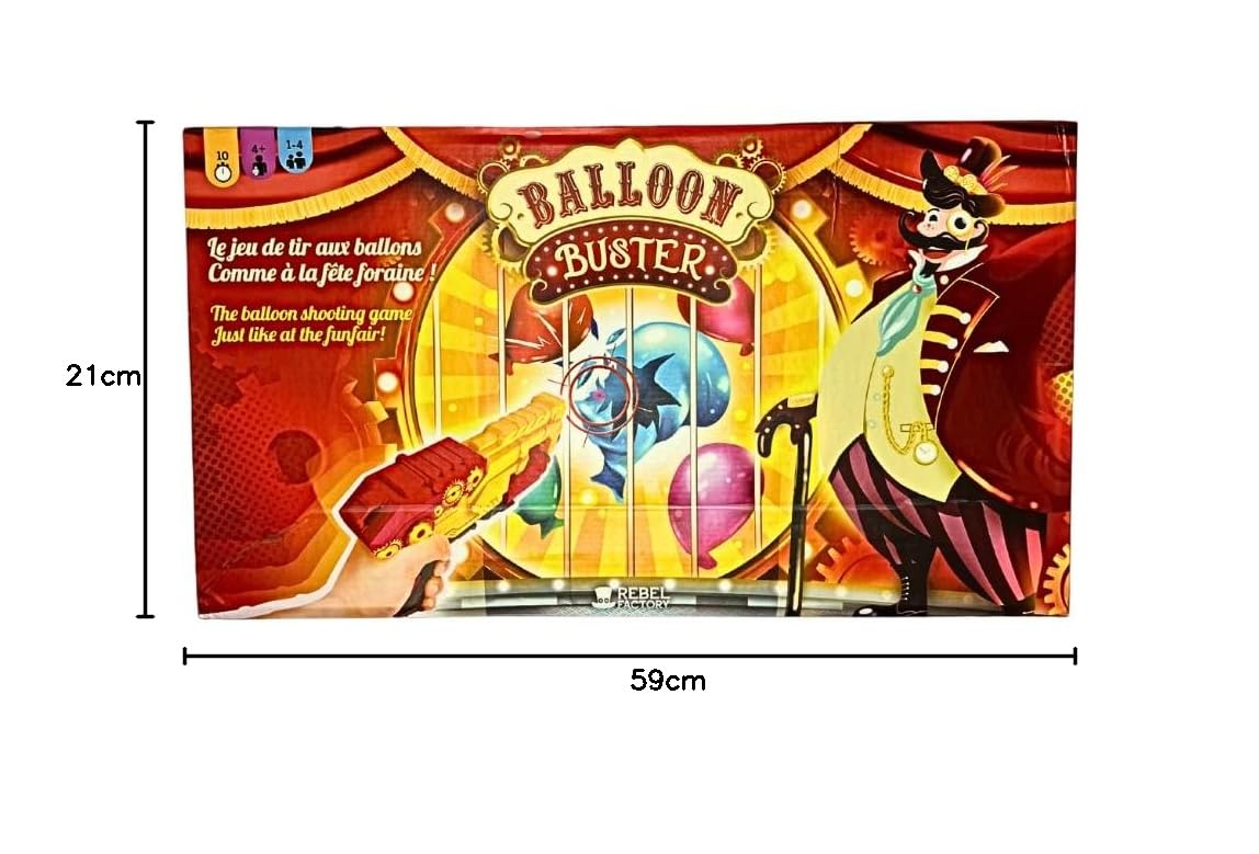 Be Blip - Ballon Buster - Jeux pour Enfants Comprend 1 Pistolet Jouet flèches Mousse à partir de 4 Ans - Deux Modes de Jeux - 2 à 4 Joueurs - Jeu de tirs, Bleu