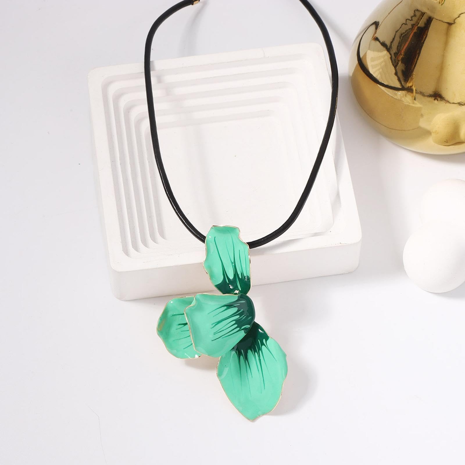 Anhänger Kette Männer Frauen Juwely Bohemian Retro Oil Drop Blütenblumungs Halskette