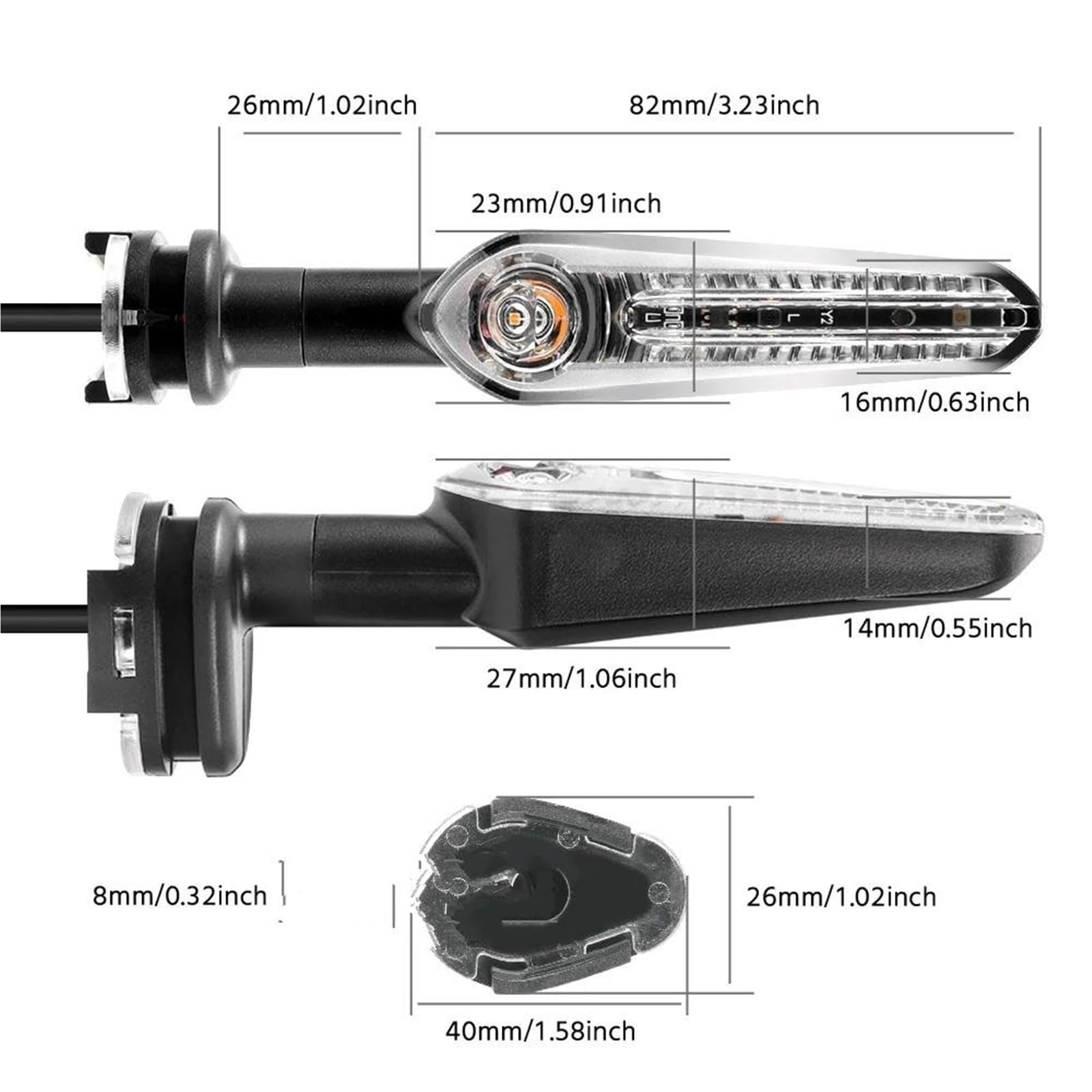Indicatori Luce Indicatore Di Direzione Posteriore Per Moto Per YAMAHA T-Max 530 560 YZFR6 YZFR1 YZFR1M YZFR1S YZF-R1M Indicatori A LED Componenti Indicatore Direzione Frecce Moto