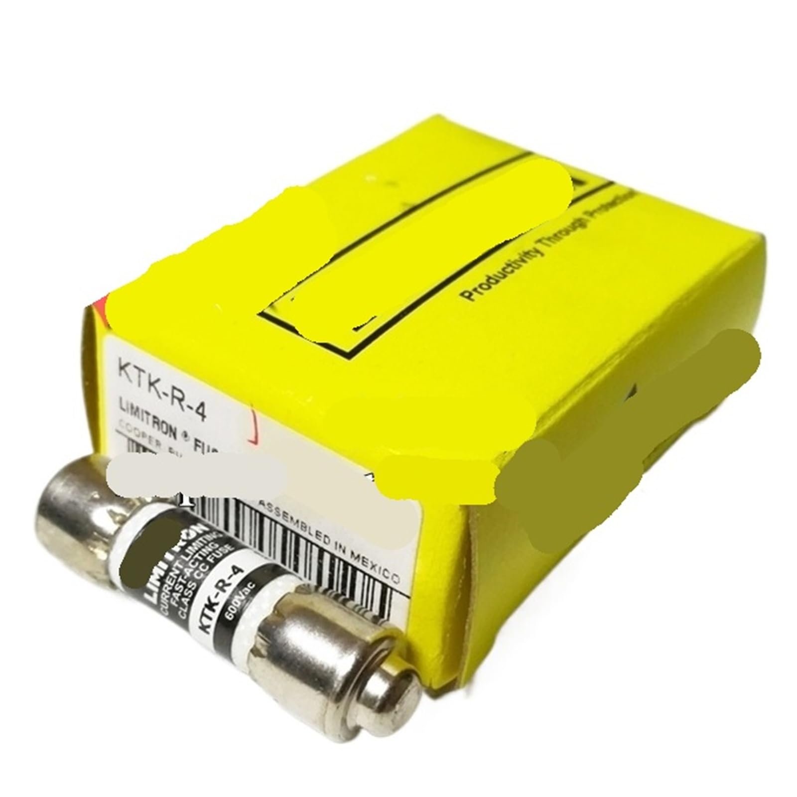 Fusible KTK-R-4 stop surcharge électrique 4A 600V boîtier 10x30mm