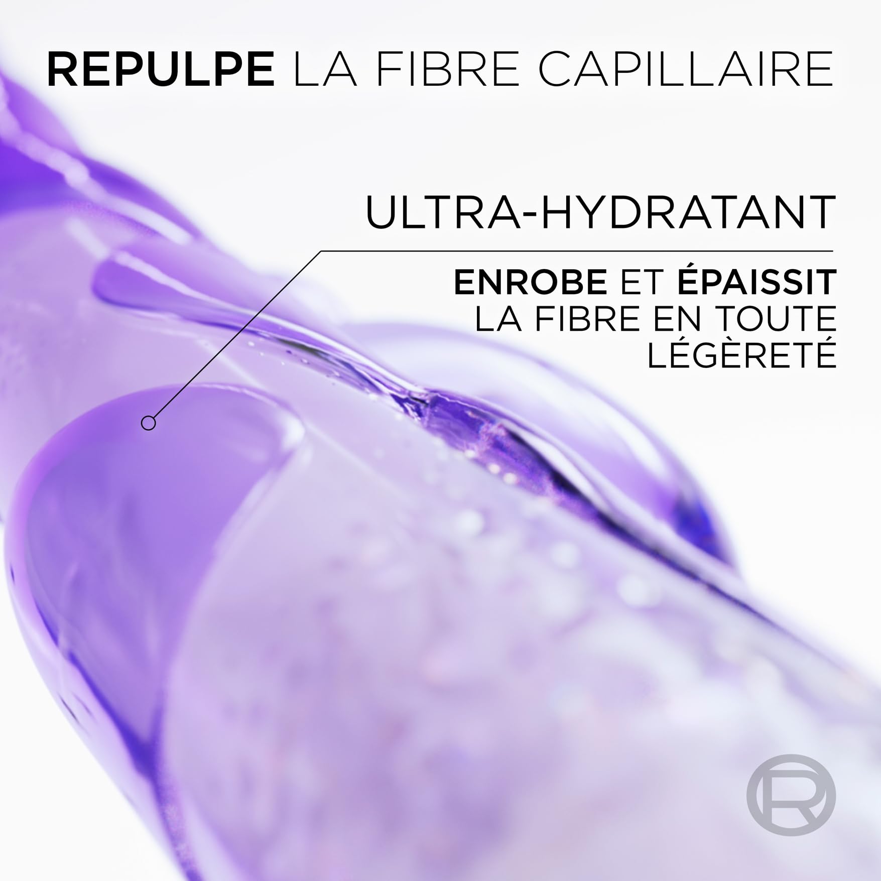 L’ORÉAL PARIS - Démêlant Ré-Hydratant - Cheveux Déshydratés et Fatigués - 10X Plus d'Hydratation 72H - À l'Acide Hyaluronique - Elseve Hyaluron Repulp - 250 ml