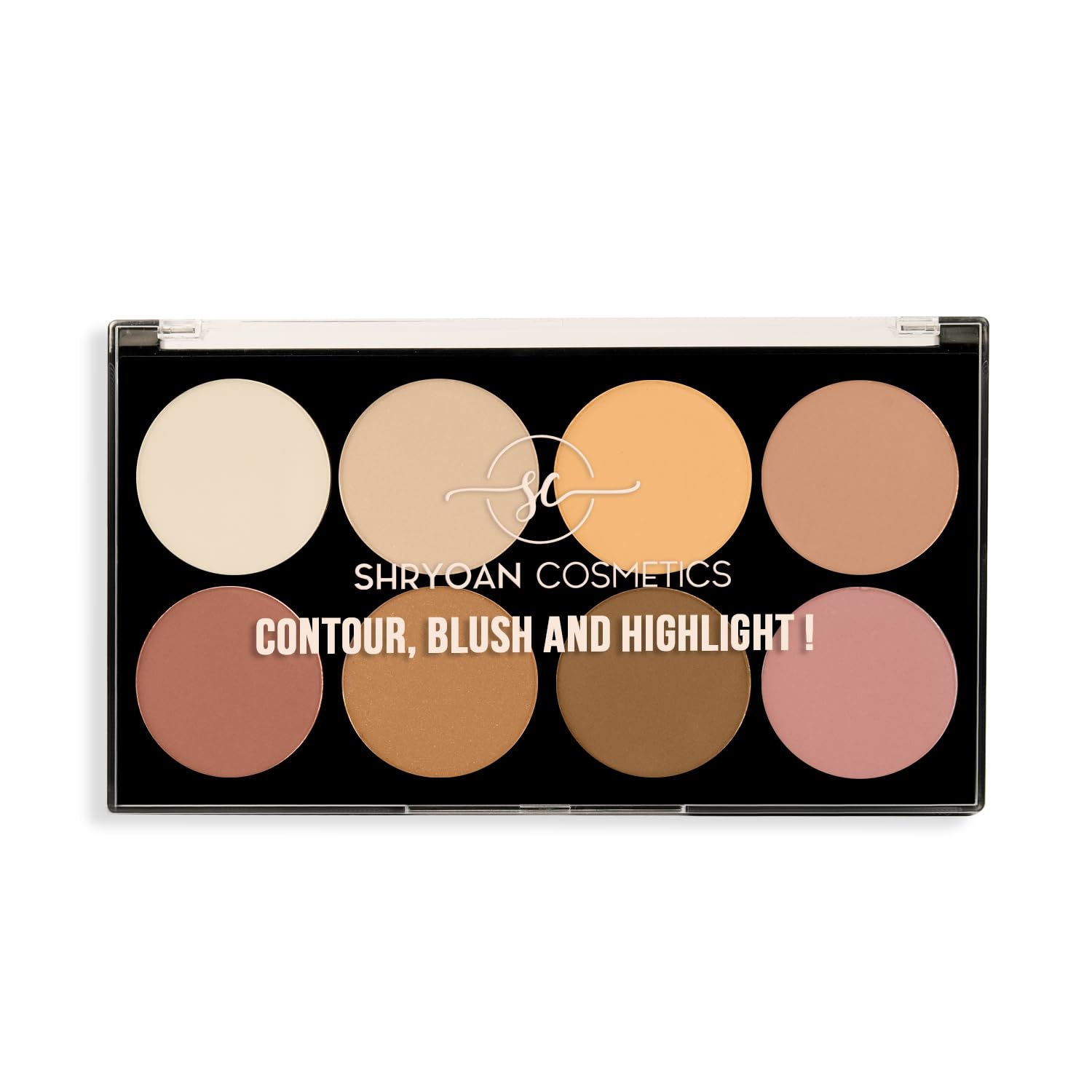 Shryoan Contour Blush and Highlighter 8 Color Palette | Highly Pigmented & Long Lasting | Semi-Matte Finish | Medium Coverage | Paraben-Free (28.0 gram) (Shade 02)-image-32
