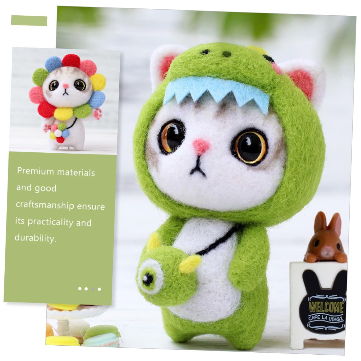 SHINEOFI 6sets Kit Di Feltro Per Animali Di Materiale Per Con Istruzioni Inglese Per Iniziare Creare Con Accessori Completi Per Feltro Adatto Decorazioni e Attività Creative