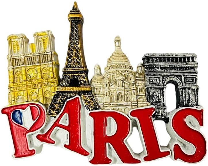 3D Resin Magnet for Fridge Decoration Travel Souvenir Paris