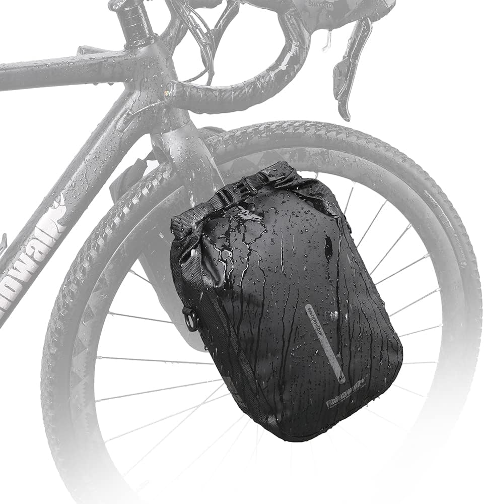 Bicycle Pannier Bag Waterproof 4/6L Front Bicycle Bag for Pannier Rack with Shoulder Strap