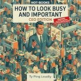 Not-Books: How to Look Busy and Important By Ty Ping Loudly - CEO Edition | Funny Corporate Satire Gift for Boss & Entrepreneur | Prank 160 Page Wide Ruled Notebook