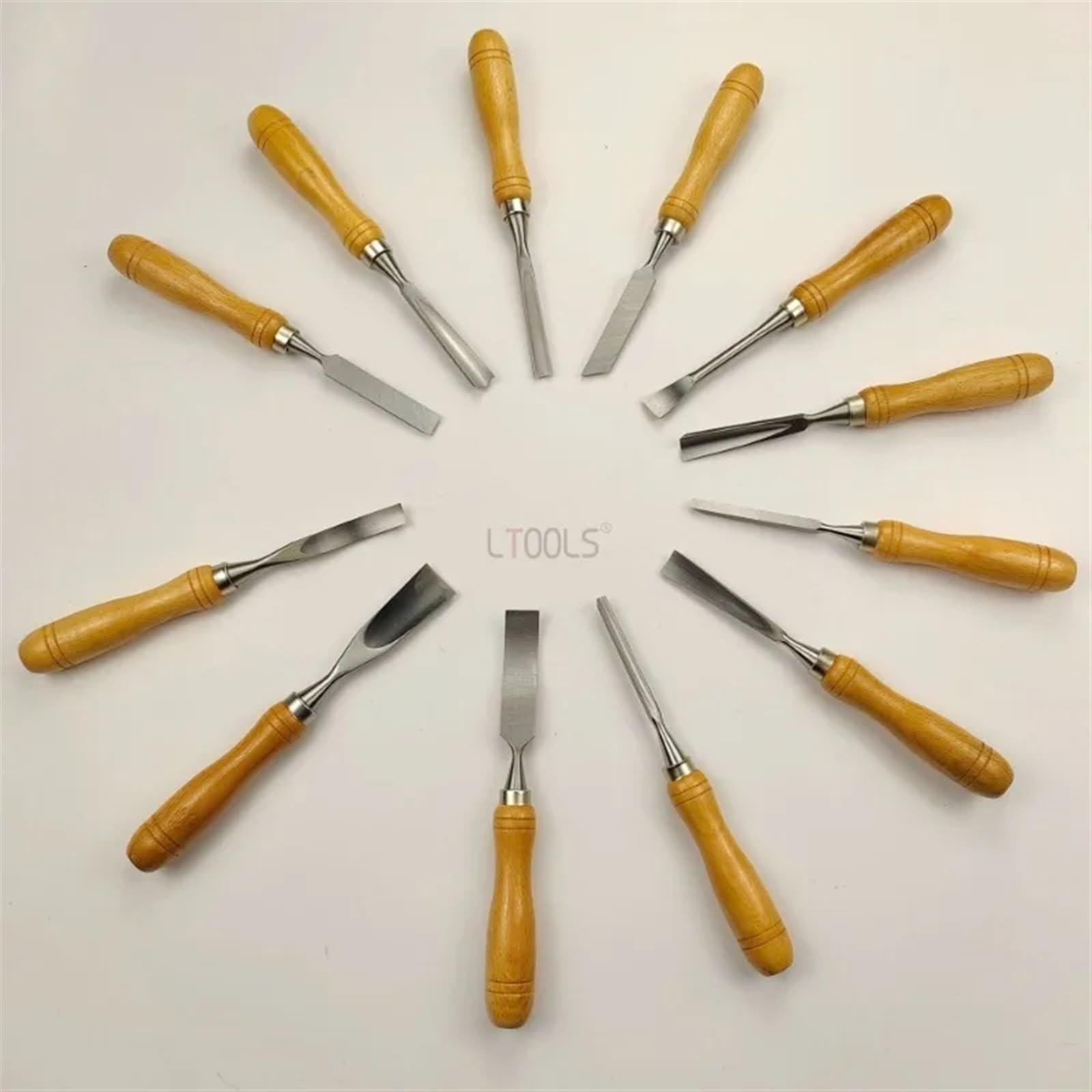 12 unid/Set Kit de cincel for Tallado de carpintería, Herramientas Profesionales de cincel de Cuchilla de Grabado de Madera, carpintería, Cortador escultórico de precisión DIY