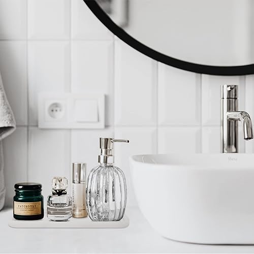 Miniatura 6 de HvOvMvE Bandeja organizadora de silicona, soporte de jabón y esponja para fregadero de cocina, baño, bandeja de almacenamiento para cepillo de