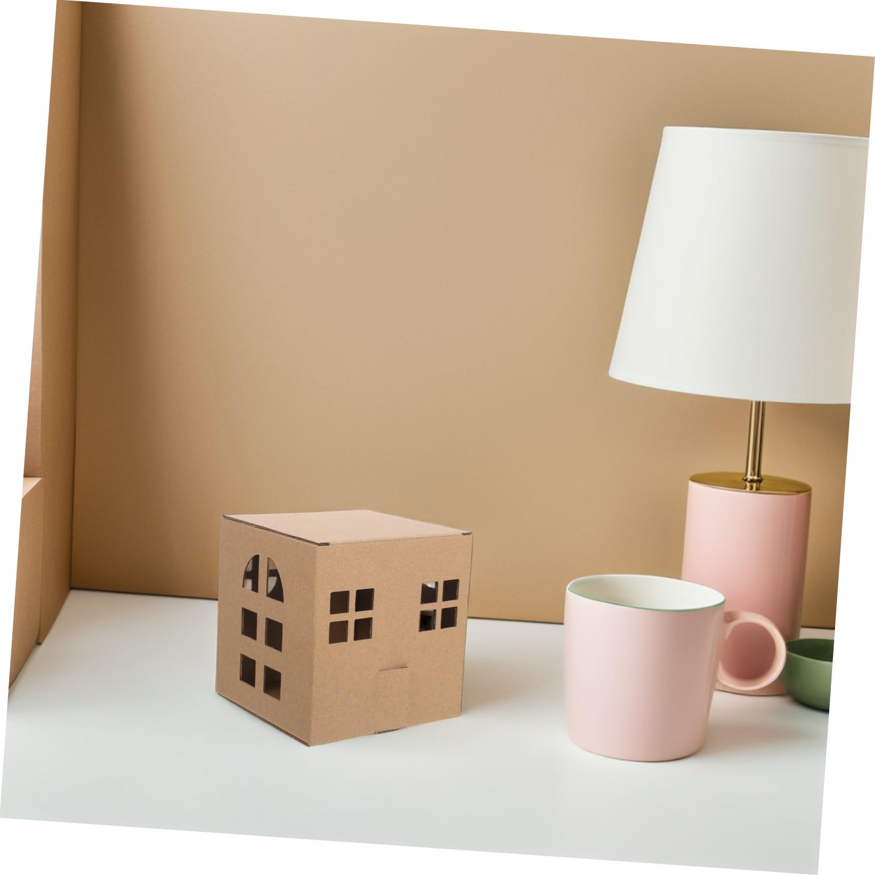 HAPINARY 6pezzi Casa di Cartone in Miniatura da Kit di Costruzione di Cartone per Ragazzo Ragazza di Casa per Colorare e Creare Materiale Sicuro per Gioco Casalingo