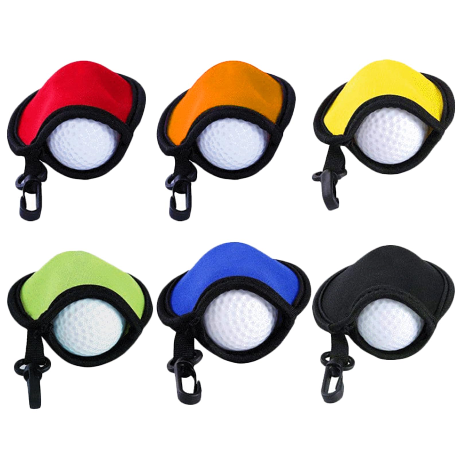 TYXHXTF 6 Pack Golf Ball Cleaner Pouch, Pocket Waterproof Bag Dry-Clean Pocket, Golf Ball Washer Bag