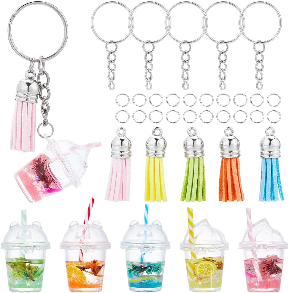 SUNNYCLUE Milk Tea Keychain Making Kit