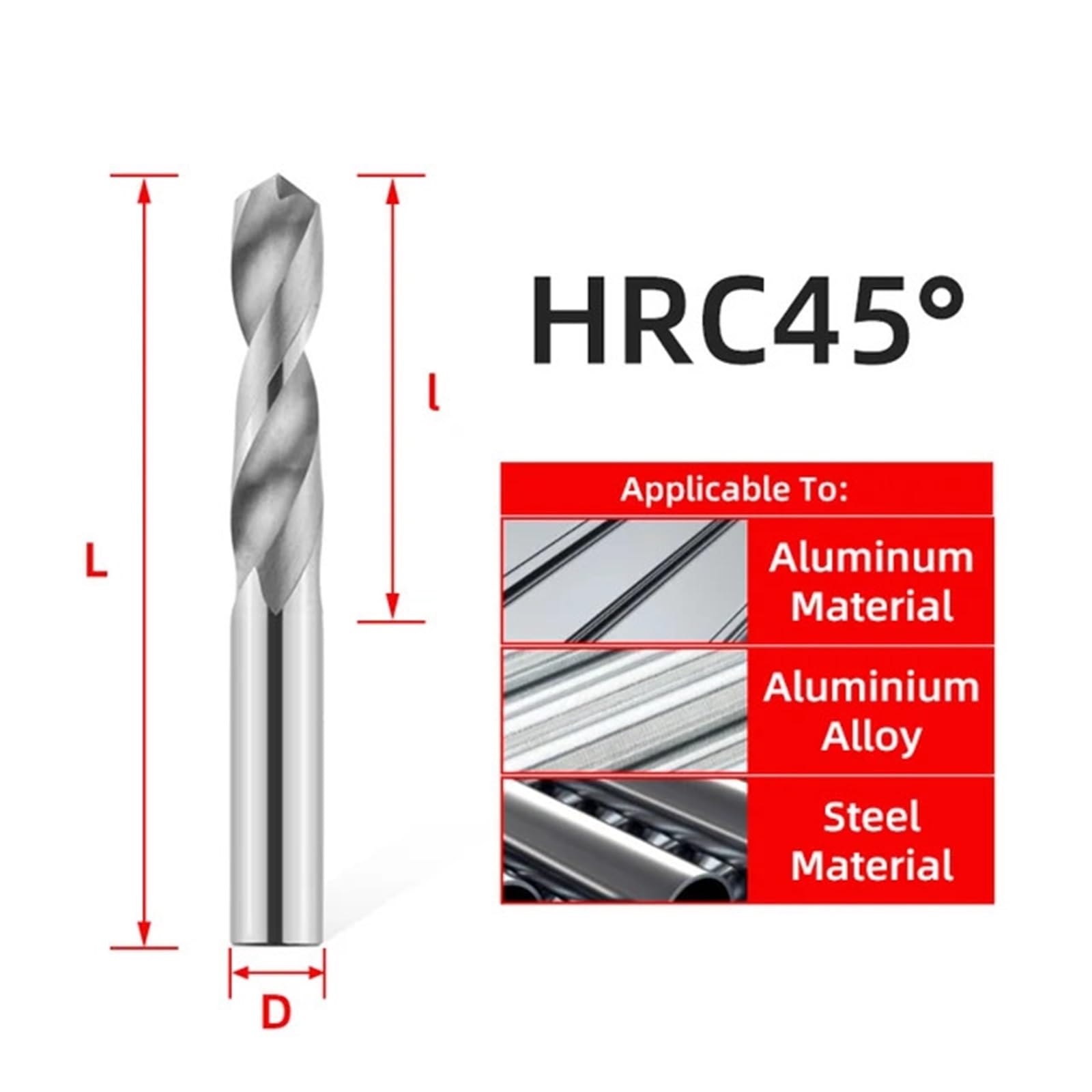 Brocas de Carburo, brocas de Metal duro, broca giratoria de acero de tungsteno for metalurgia, herramientas de perforación de torno CNC, 1,0-20,0mm, 1 Uds.(6.0mm)