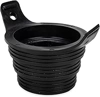 Camco 3-in-1 Flexible Sewer Adapter Hose Fitting - Easy Press-On RV Dump Station Connector, Black (39318)