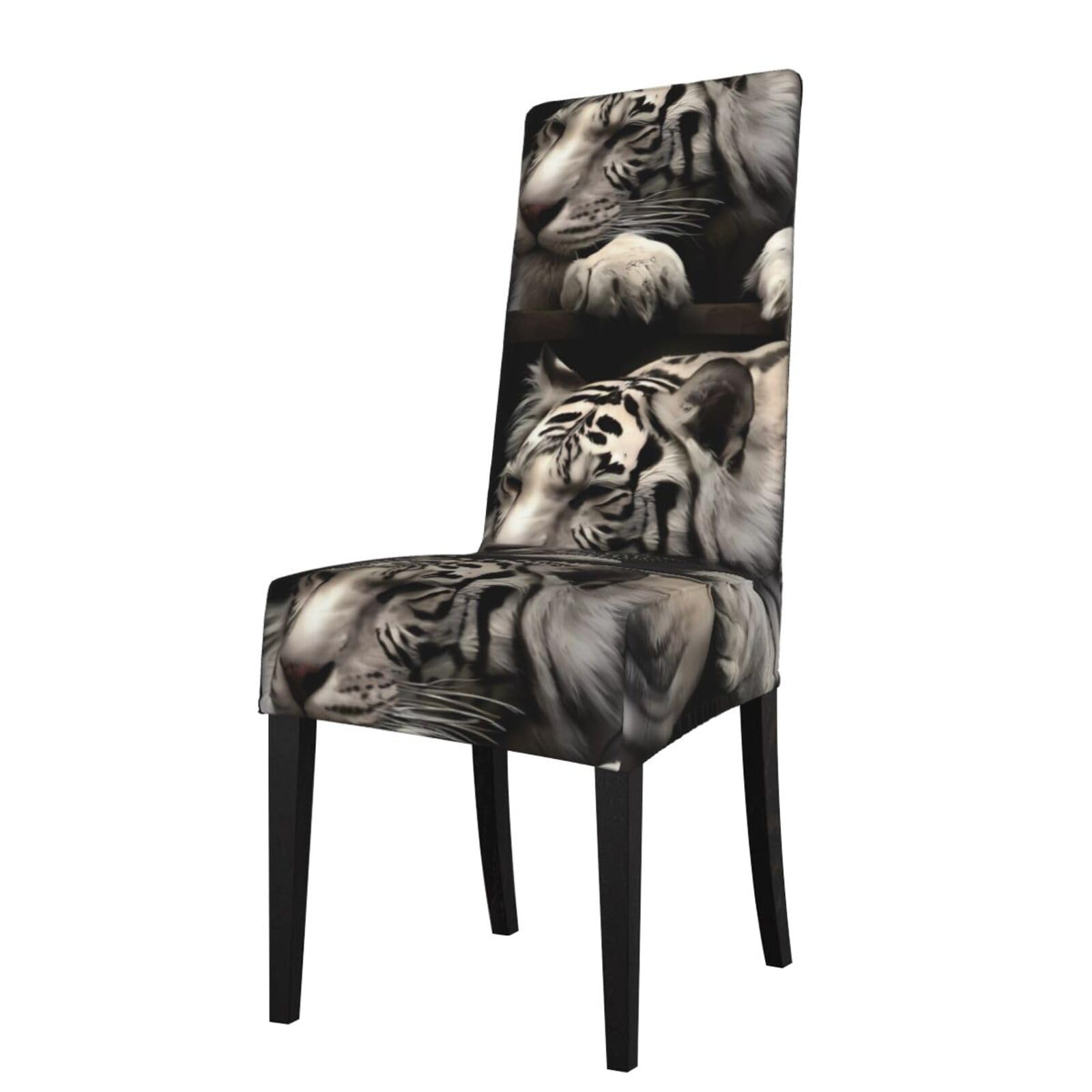 HJFCZH Lying Tiger Prints Protection Cover for Dining Chair - Stretchable Chair Throw Covers for Dining Room, Hotel Event Party