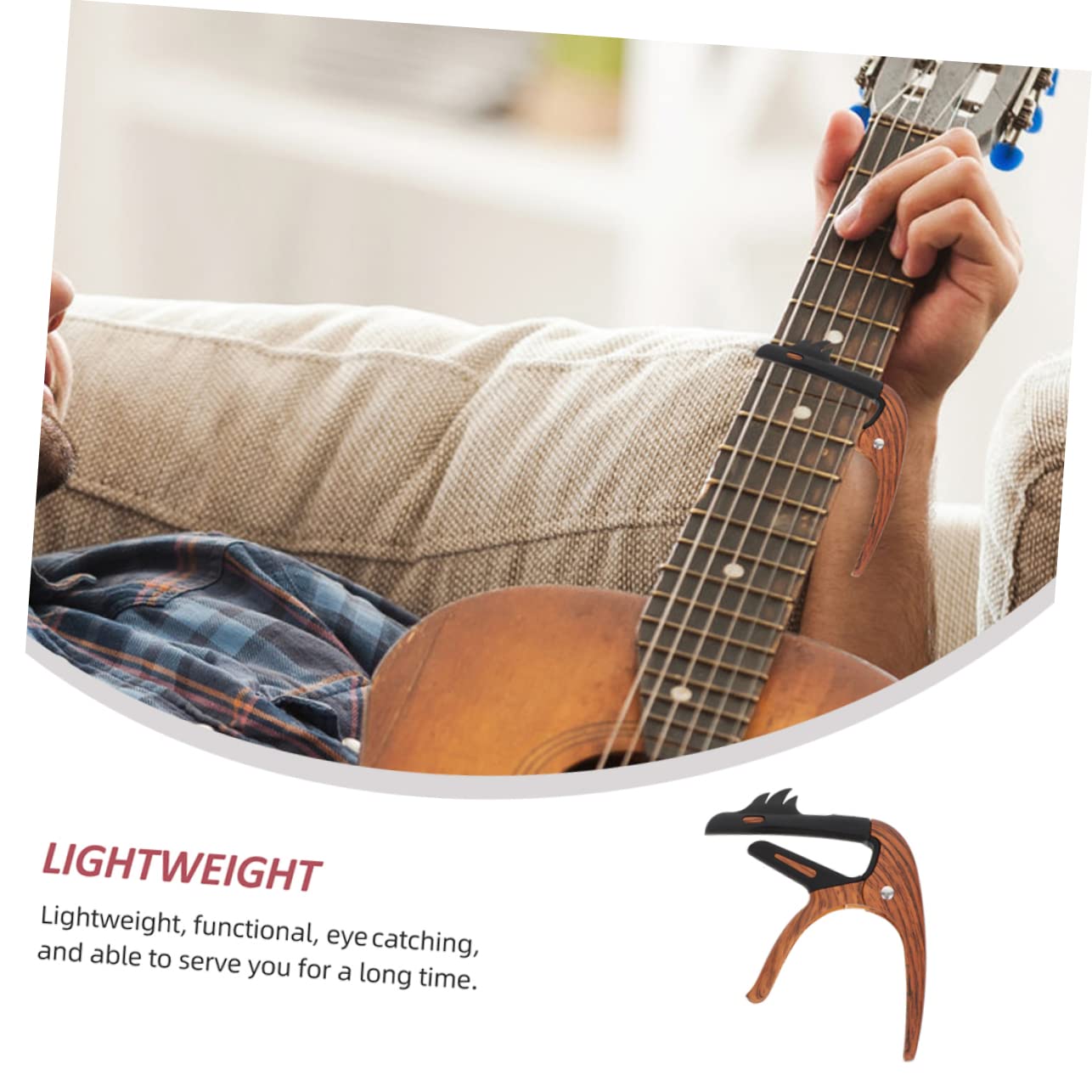 Toyvian 5 Piezas cejilla de guitarra cejillas de guitarra electrica partes de guitarra profesional bajo guitarras abrazadera de capo de guitarra clip de tono modificado portátil Componente