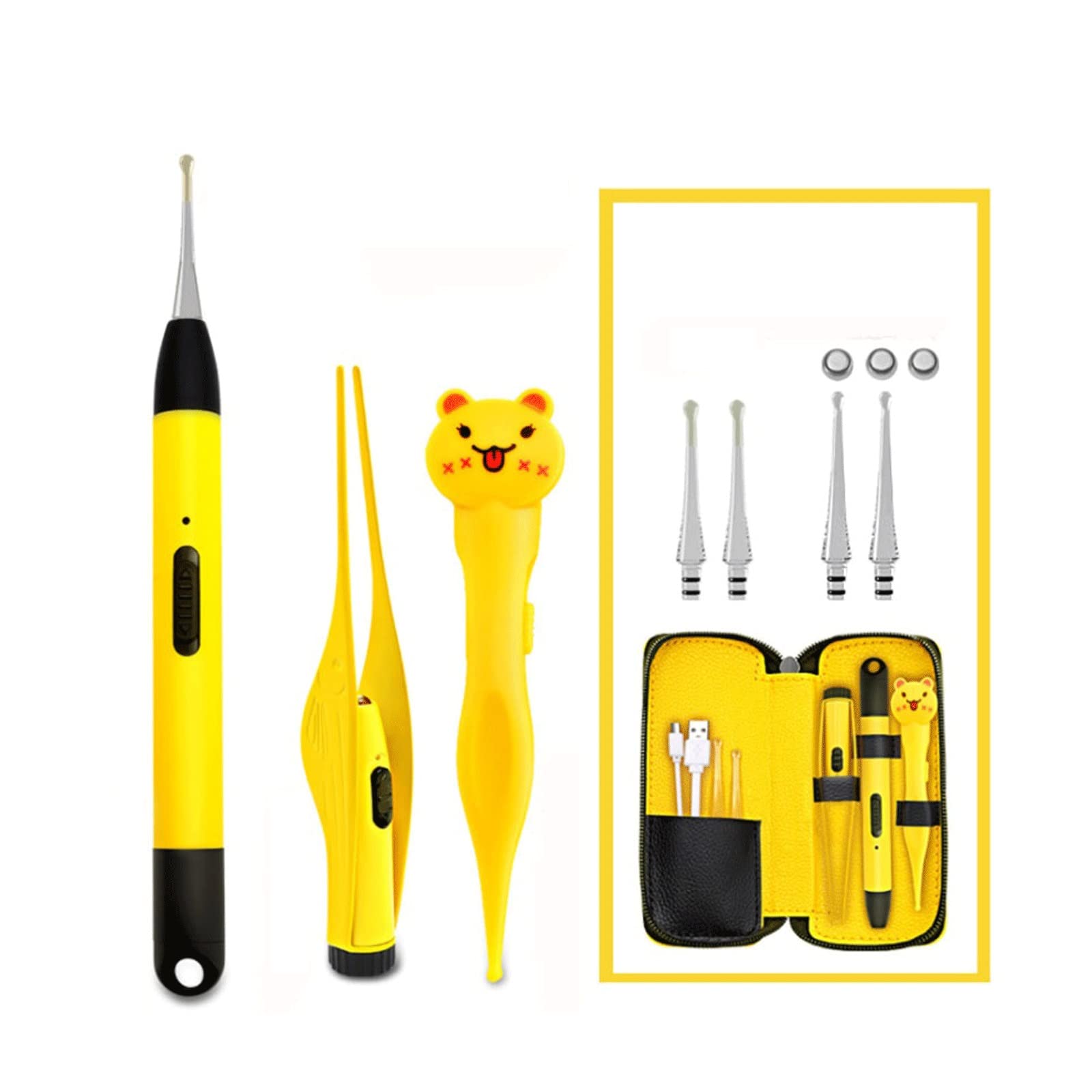 Prodotti per la rimozione del cerume Earpick Raccoglitore per la rimozione del cerume Pulitore per Le Orecchie Pinzetta per Le Orecchie STR